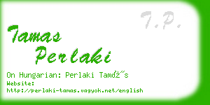 tamas perlaki business card